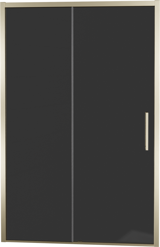 Balmani Senses Design douche schuifdeur omkeerbaar 140 cm x 210 cm Rookglas, Brushed Champagne Gold profielen