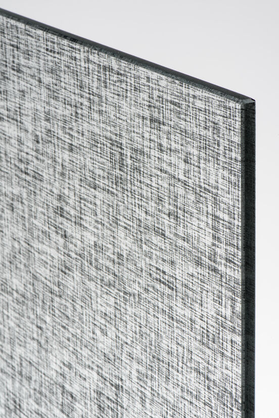 Balmani BMSS Duschwand Glas: linnen black (Schwarze Streifen), 85 x 200 cm