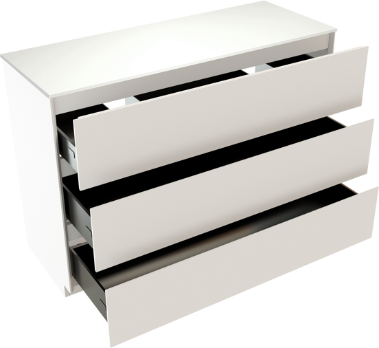 Storke Edge staand badkamermeubel 120 x 46 cm mat wit met Tavola enkel of dubbel tablet in solid surface mat wit