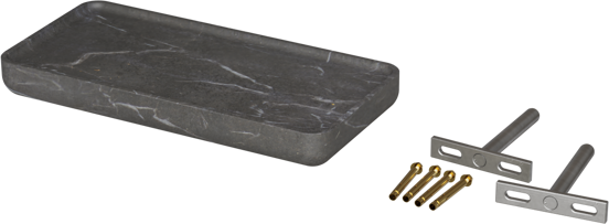 Balmani Tray étagère murale Marbre Pietra Grey 25 x 12 cm
