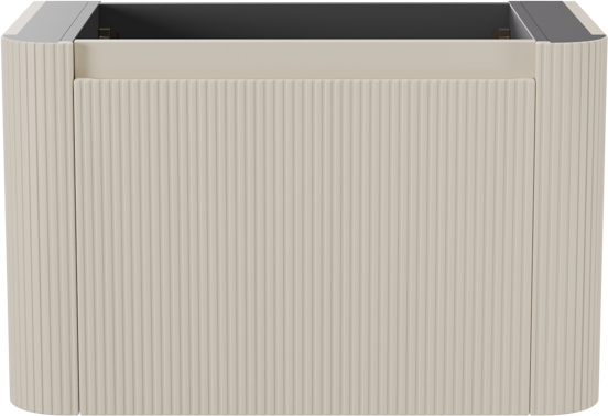 Storke Soft zwevende wastafelonderkast 80 x 46 cm Sand mat 2 lades vert. sym. Groef