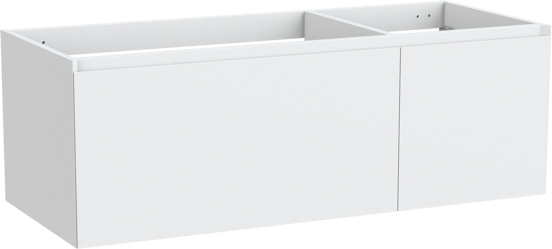 Balmani Idra meuble sous-vasque suspendu 135 x 55 cm asymétrique à gauche blanc mat 4 tiroirs