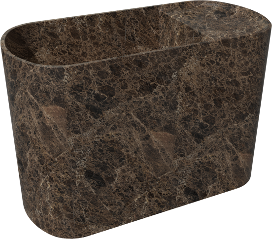 Balmani Livo handenwasser 42 x 20 cm Dark Emperador marmer