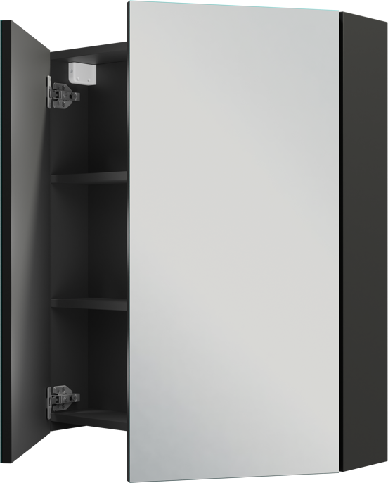 Linie Montro armoire de toilette 70 x 75 cm noir mat