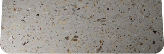 Balmani Moon tablette simple ou double terrazzo greige 160 x 55 cm
