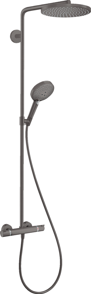 Hansgrohe Raindance S240 opbouw regendoucheset thermostatische kraan brushed black chrome