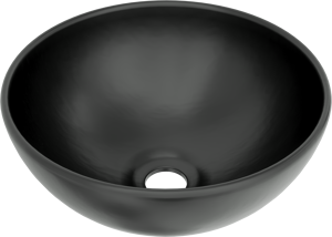 Linie Lavo Aufsatzwaschbecken: Schwarz matte Keramik, rund, Ø 32 cm
