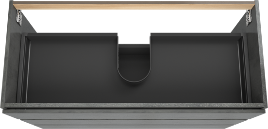 Balmani Lucida staande wastafelonderkast 120 x 55 cm beton donkergrijs 3 lades