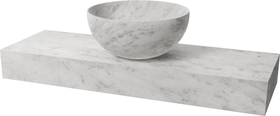 Balmani Nova handenwasser 60 x 20 cm Carrara marmer