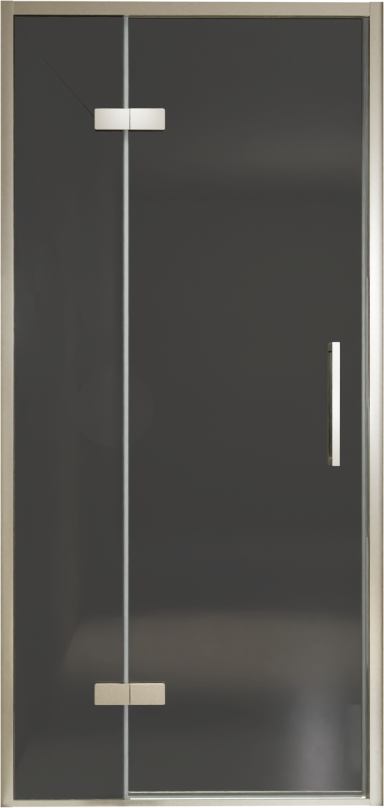 Balmani Senses Design douche draaideur links 100 cm x 210 cm Rookglas, Brushed CoolMetal profielen, met coating