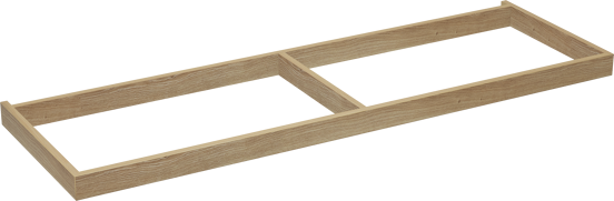 Balmani Lucida Sockel für Bad-Unterschrank, Eiche rau, 150 x 55 cm