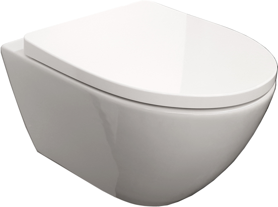 Luca Varess Moreno hangtoilet glanzend wit randloos SilentFlush