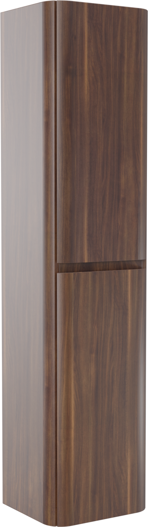 Storke Soft zwevende badkamerkast 40 x 35 x 170 cm notelaar