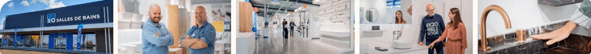 Impression des showrooms de X²O Salle de bains