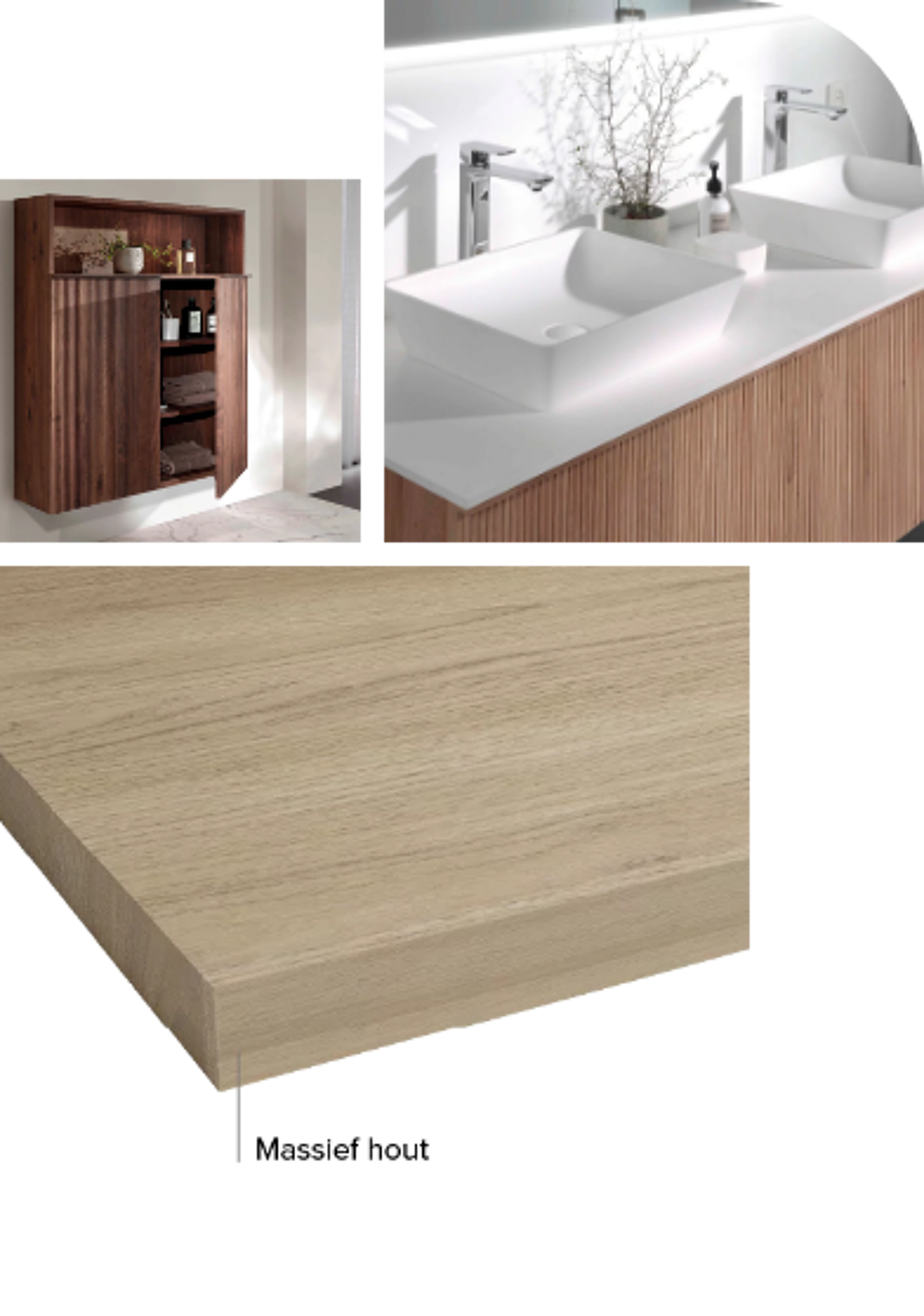wastafel kast hout