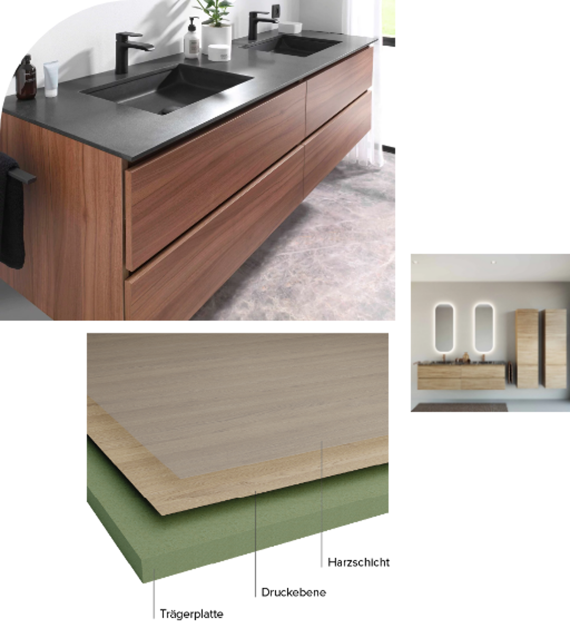 Waschbecken Schrank Holz