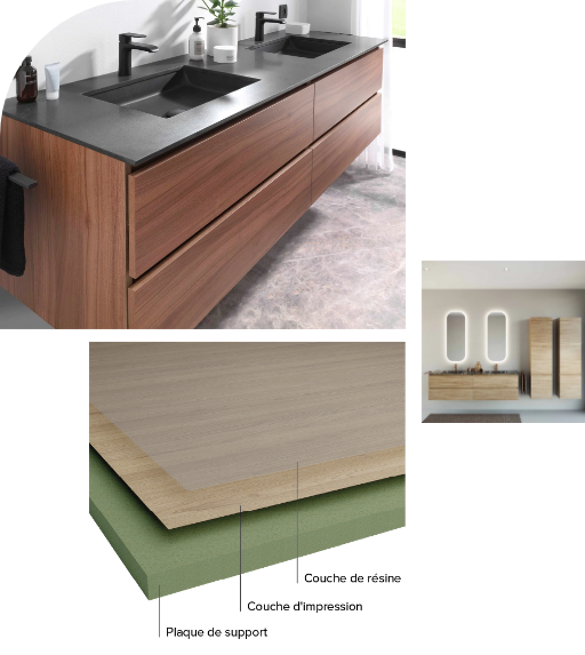 lavabo armoire bois