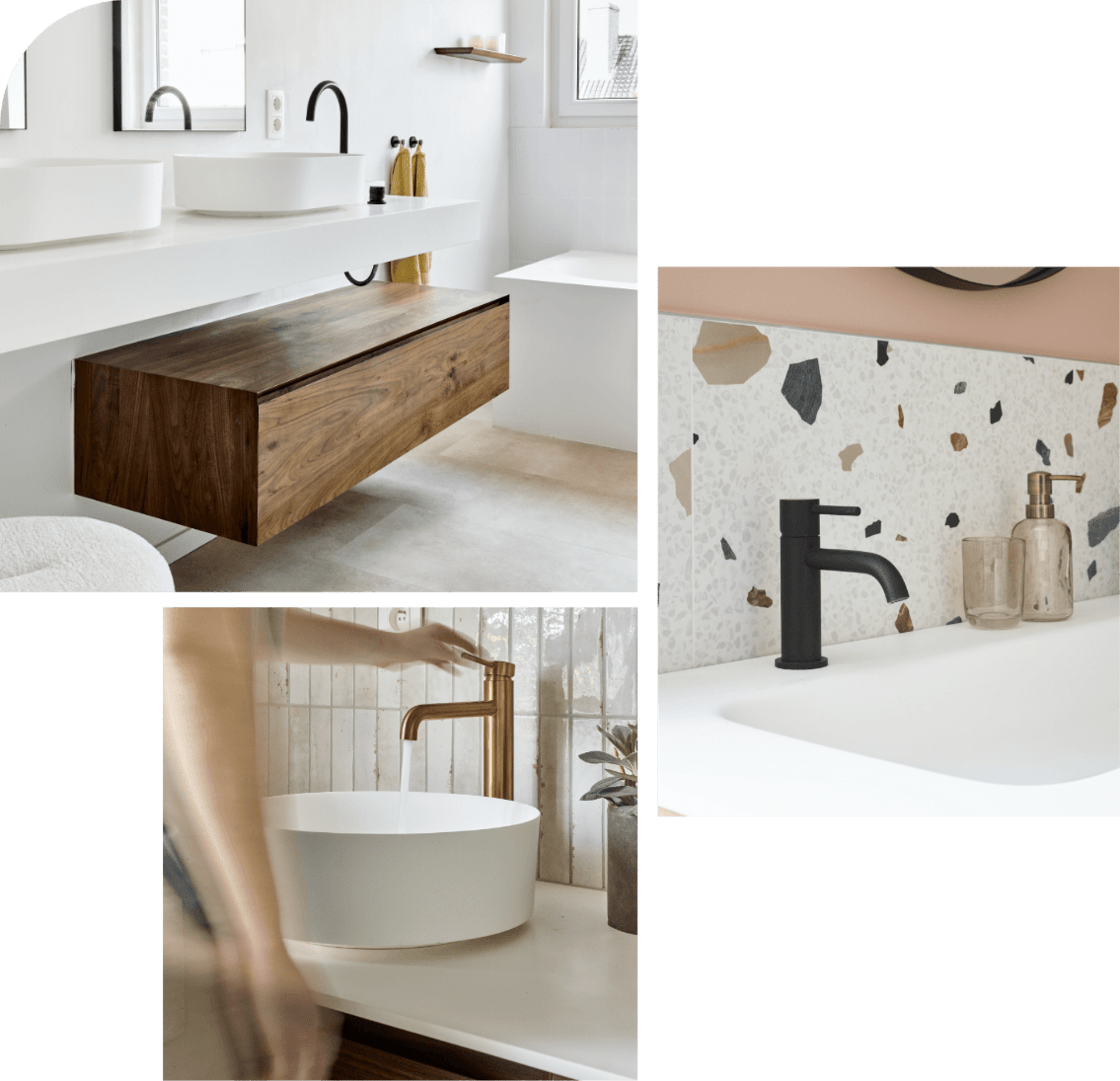 Waschbecken  Schrank  Kran