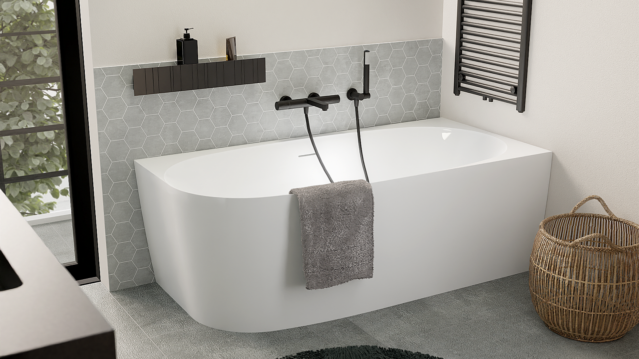 Baignoire d'angle